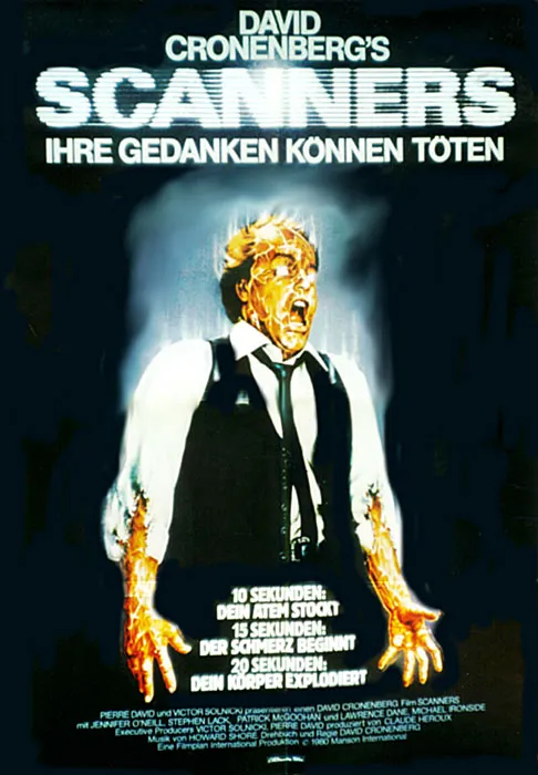 Plakat – Scanners - Ihre Gedanken können töten